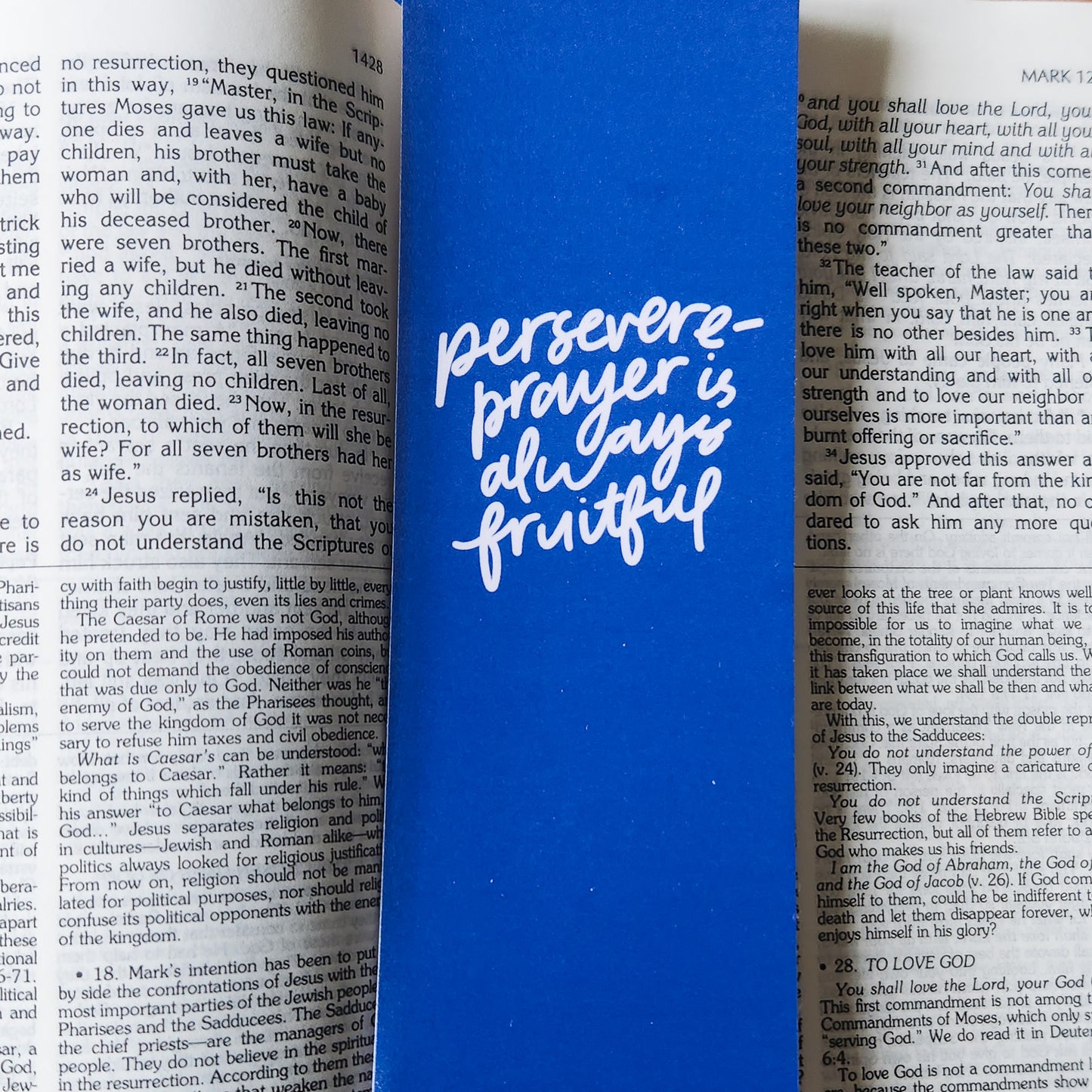 Persevere in Prayer bookmark