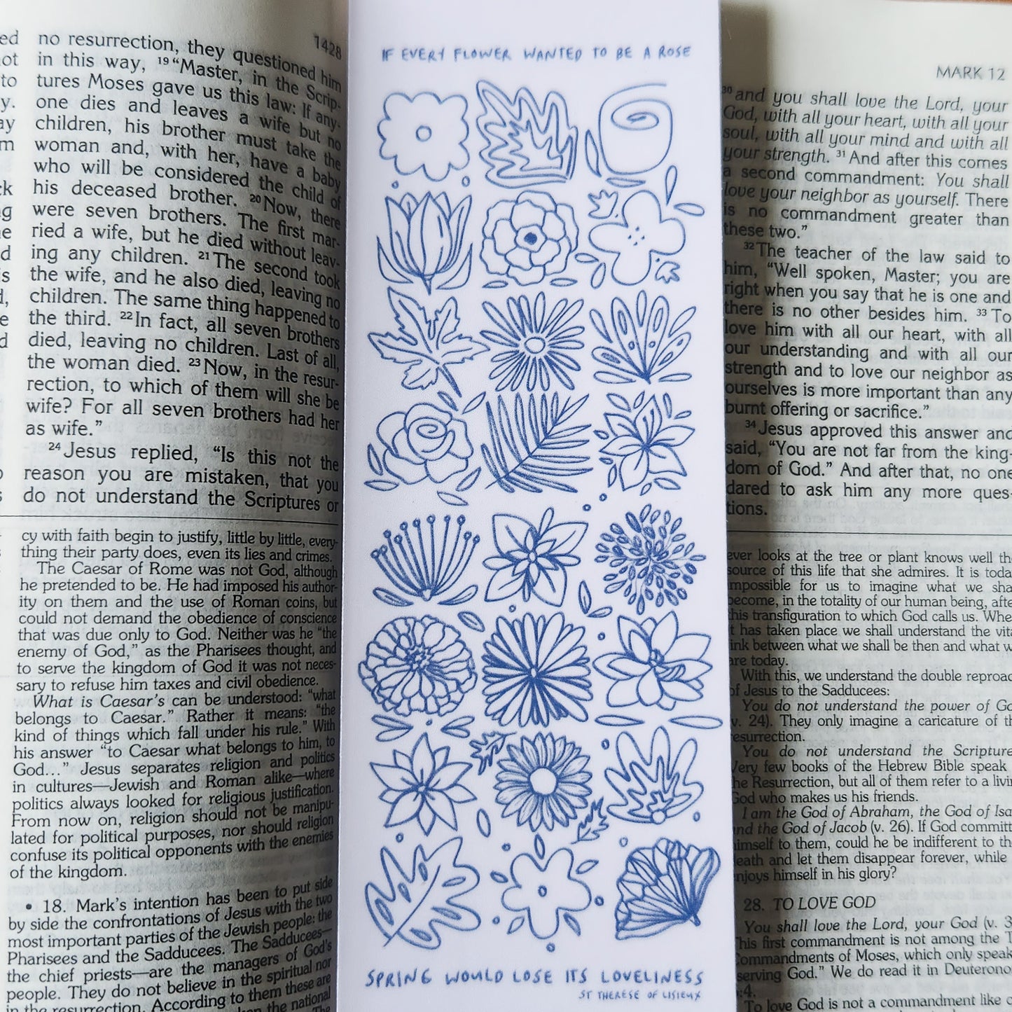 Little Flower bookmark