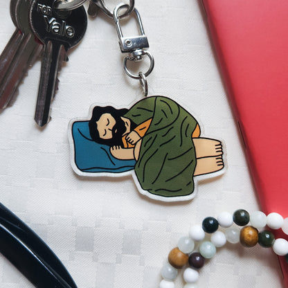Sleeping St. Joseph acrylic keychain
