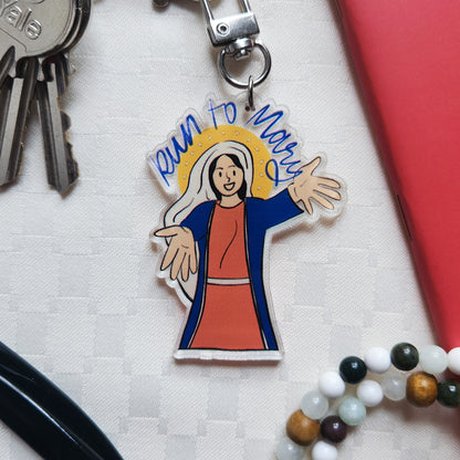Run to Mary acrylic keychain