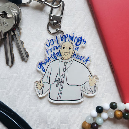 Pope Francis acrylic keychain