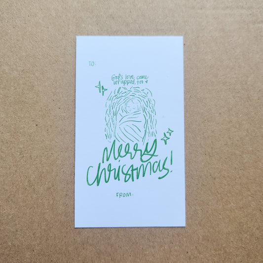 God's Love Came Wrapped Too | Christmas gift tags
