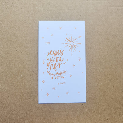 Jesus is the Gift | Christmas gift tags